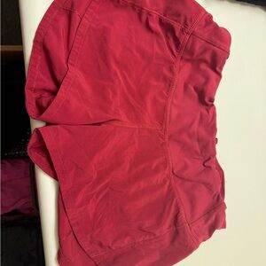 Red Lululemon 2.5 inseam Shorts